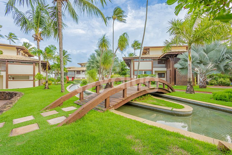Ótimo apartamento pé na areia com 2 suítes em Praia do Forte