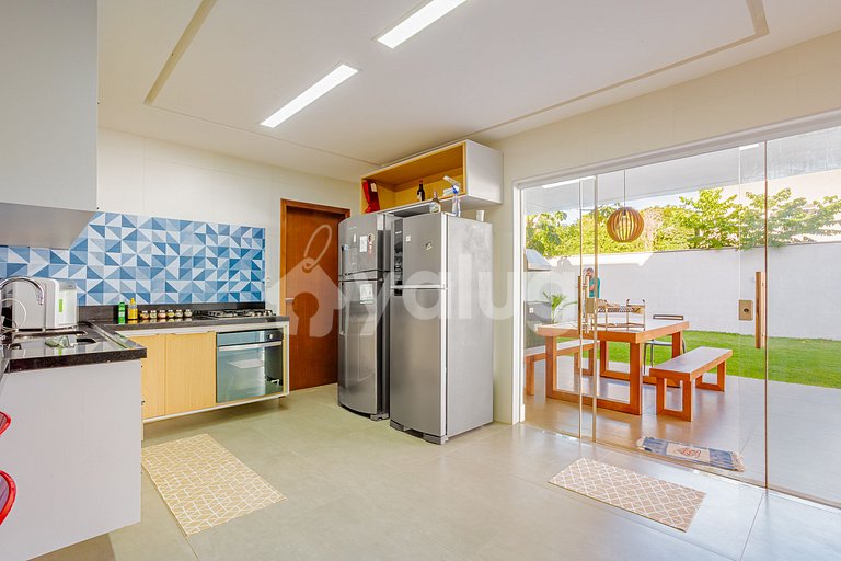 Ótima Casa com Piscina a 600m da Praia - Barra do Jacuípe