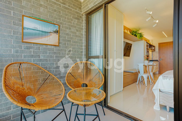 Excellent Sea View Studio 250m from Itapuã Beach