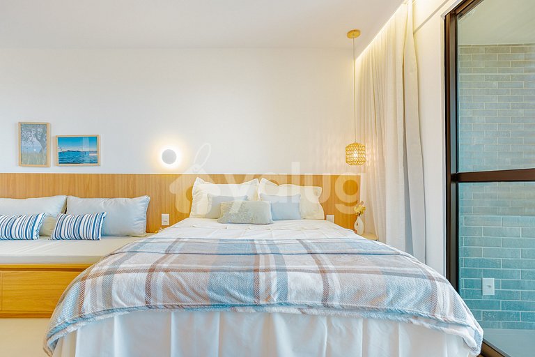 Excellent Sea View Studio 250m from Itapuã Beach
