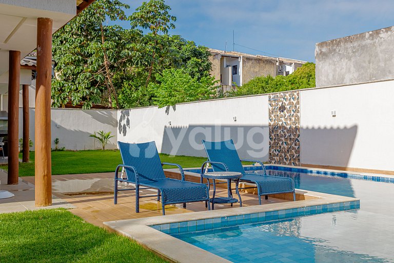 Ótima Casa com Piscina a 600m da Praia - Barra do Jacuípe