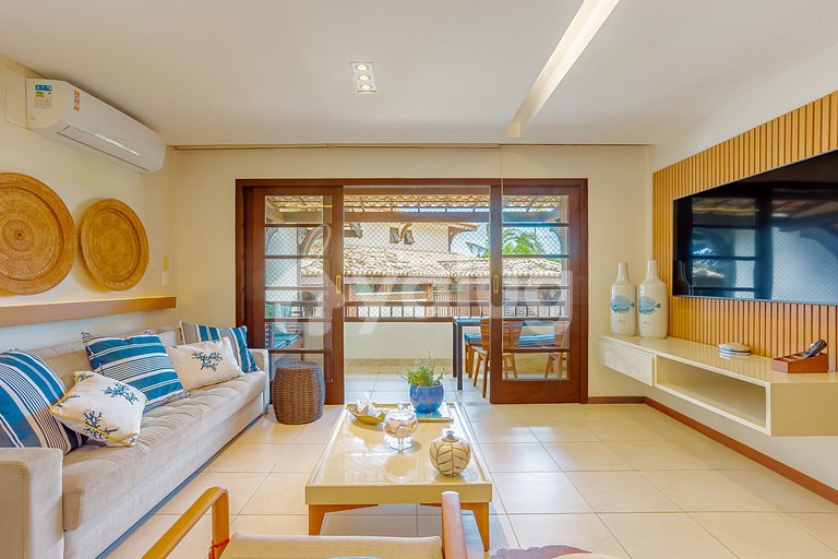 Great beachfront apartment with 2 suites in Praia do Forte