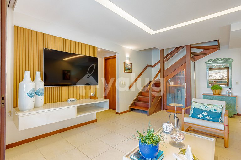 Gran apartamento frente al mar con 2 suite en Praia do Forte