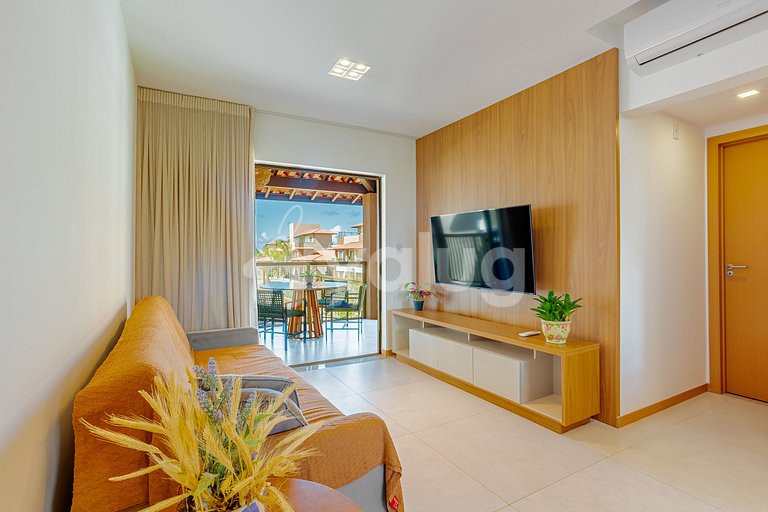 Maravilloso apartamento con 2 suites - Itacimirim