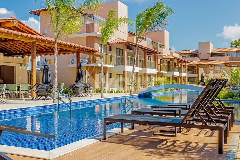 Maravilloso apartamento con 2 suites - Itacimirim