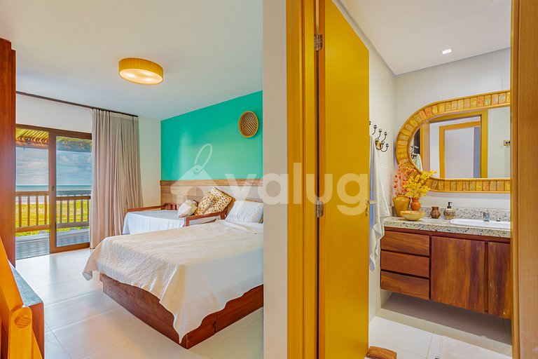 Pretty Duplex with 3 Suites, Right on the Beach - Itacimirim