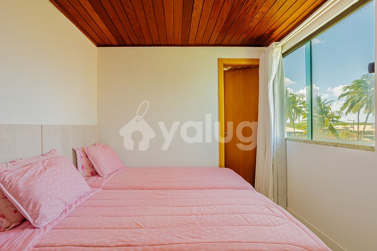 Excelente apartamento frente al mar con 4 suites -Itacimirim