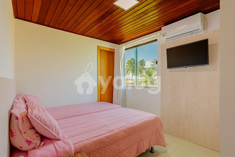 Excelente Apartamento Pé na Areia com 4 Suítes - Itacimirim