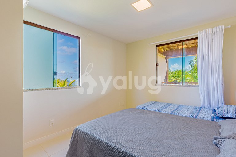 Excelente apartamento frente al mar con 4 suites -Itacimirim