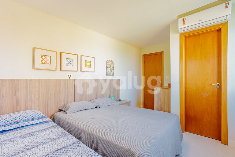 Excelente apartamento frente al mar con 4 suites -Itacimirim