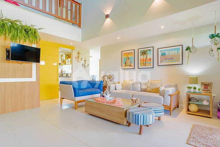 Excellent Beachfront Apartment with 4 Suites - Itacimirim