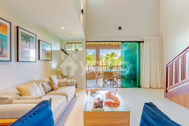 Excelente apartamento frente al mar con 4 suites -Itacimirim