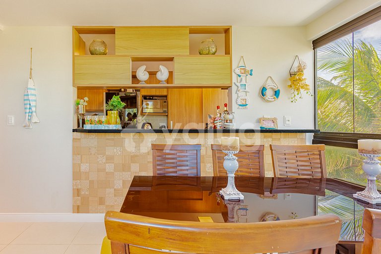 Excellent Beachfront Apartment with 4 Suites - Itacimirim