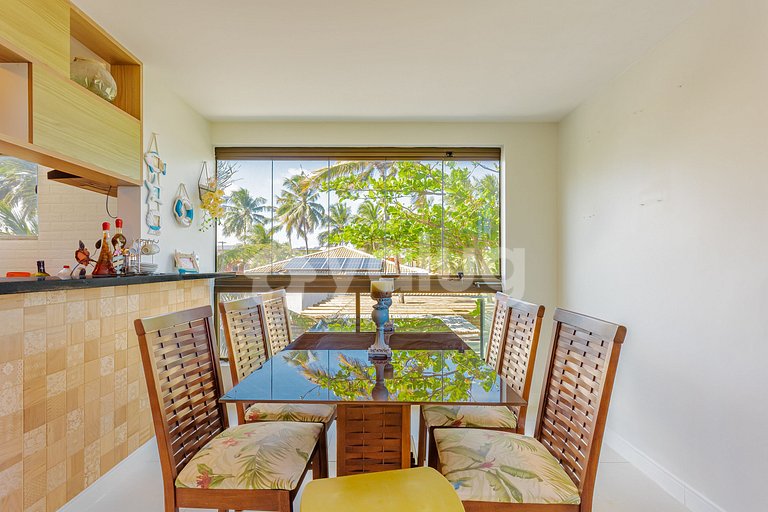 Excelente apartamento frente al mar con 4 suites -Itacimirim