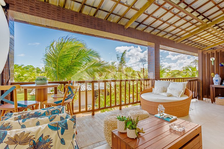 Excellent Beachfront Apartment with 4 Suites - Itacimirim