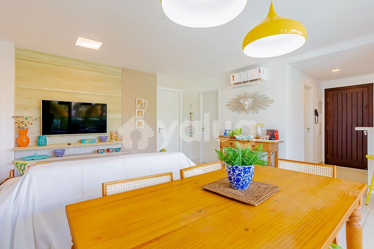 Maravilhoso apartamento 970m da praia - Praia do Forte