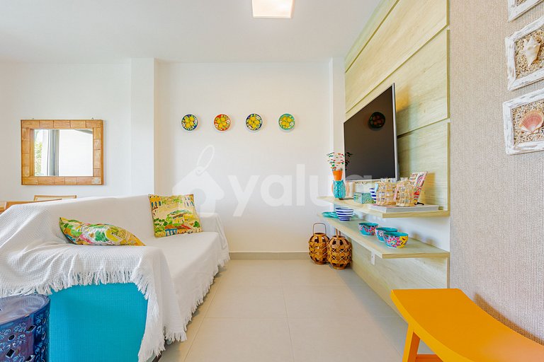 Maravilloso apartamento a 970 m de la playa - Praia do Forte