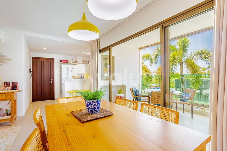 Maravilloso apartamento a 970 m de la playa - Praia do Forte