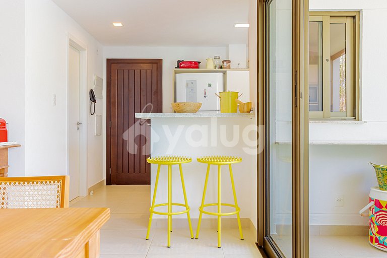 Maravilhoso apartamento 970m da praia - Praia do Forte