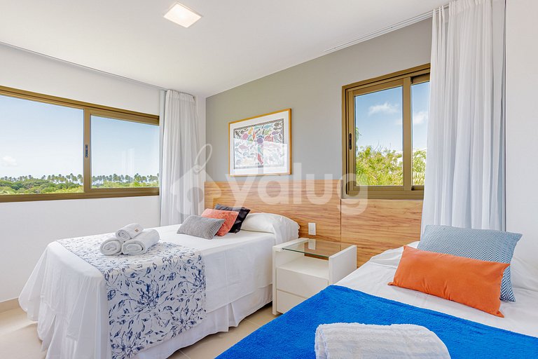 Maravilloso apartamento a 500 m da praia - Praia do Forte
