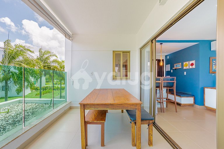 Maravilloso apartamento a 500 m da praia - Praia do Forte