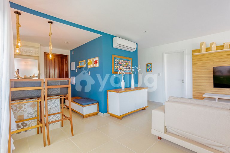 Maravilloso apartamento a 500 m da praia - Praia do Forte