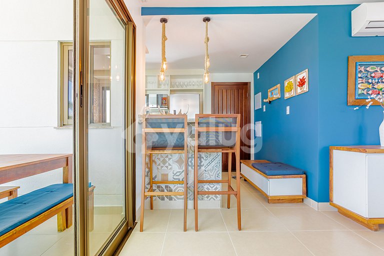 Maravilloso apartamento a 500 m da praia - Praia do Forte