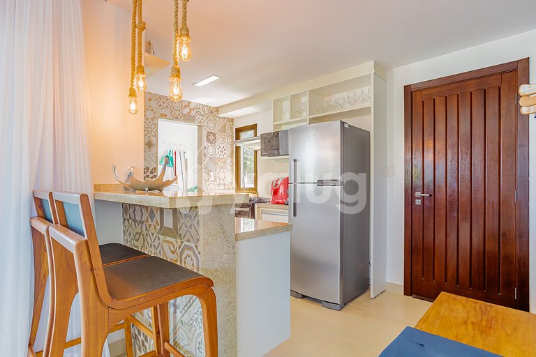 Maravilloso apartamento a 500 m da praia - Praia do Forte