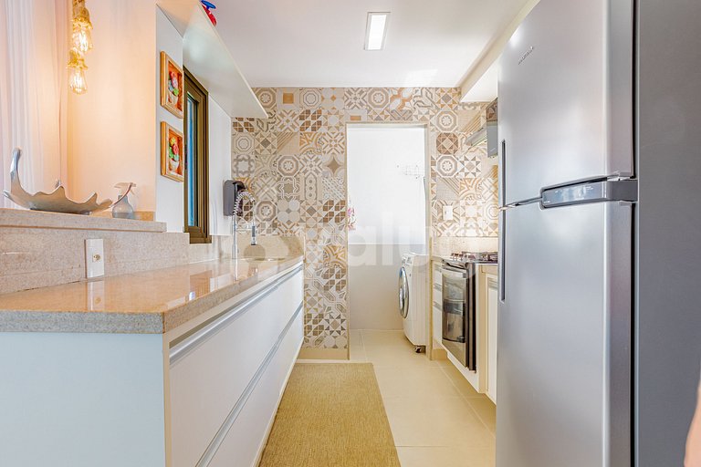 Maravilloso apartamento a 500 m da praia - Praia do Forte