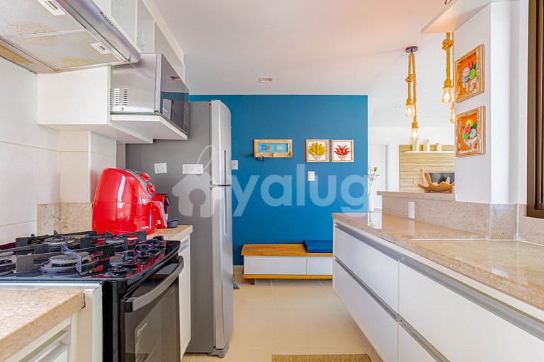 Maravilloso apartamento a 500 m da praia - Praia do Forte