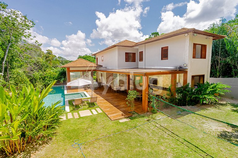 Hermosa casa con 5 suites y piscina en Praia do Forte