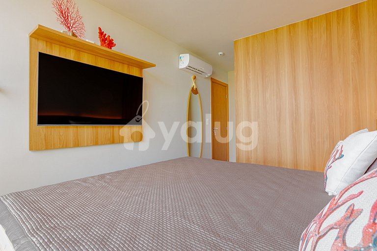 GB127 Apartamento Pé na Areia com Vista Mar - Guarajuba