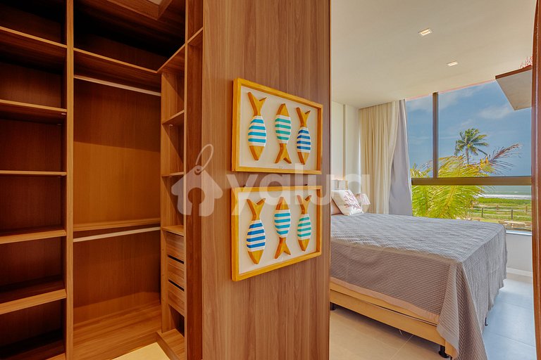 GB127 Beachfront Apto with Sea View - Guarajuba