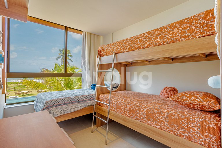 GB127 Apartamento Pé na Areia com Vista Mar - Guarajuba