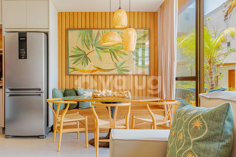 GB127 Linda Casa 2 Suítes - Pé na Areia