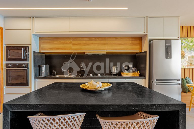 GB127 Apartamento Pé na Areia com Vista Mar - Guarajuba