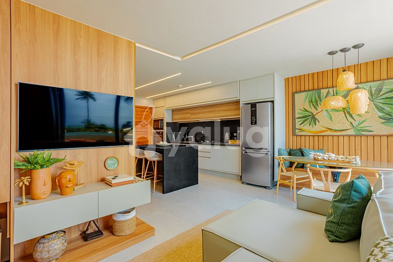 GB127 Beachfront Apto with Sea View - Guarajuba