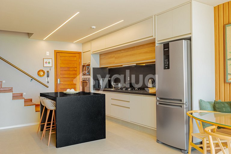 GB127 Apartamento Pé na Areia com Vista Mar - Guarajuba