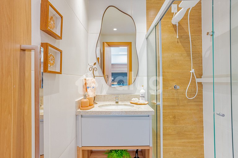 GB127 Apartamento Pé na Areia com Vista Mar - Guarajuba