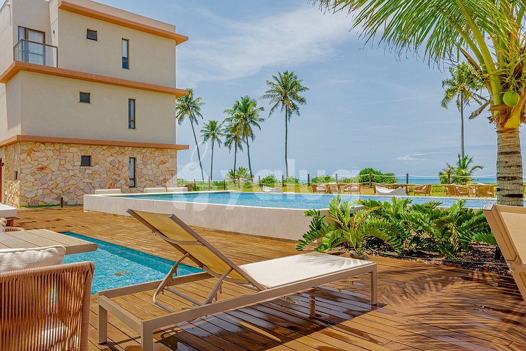 GB127 Apartamento Pé na Areia com Vista Mar - Guarajuba