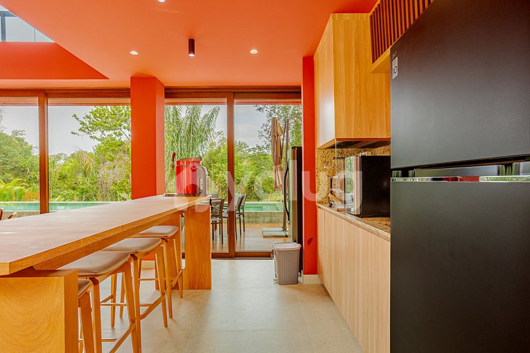 High-End House with Jacuzzi, 4 Suites - Praia do Forte