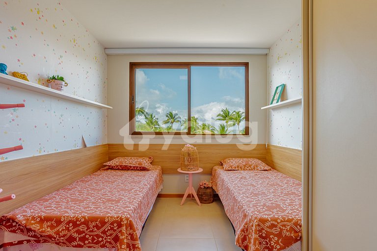 Excelente Apartamento Pé na Areia com 3 suítes - Itacimirim