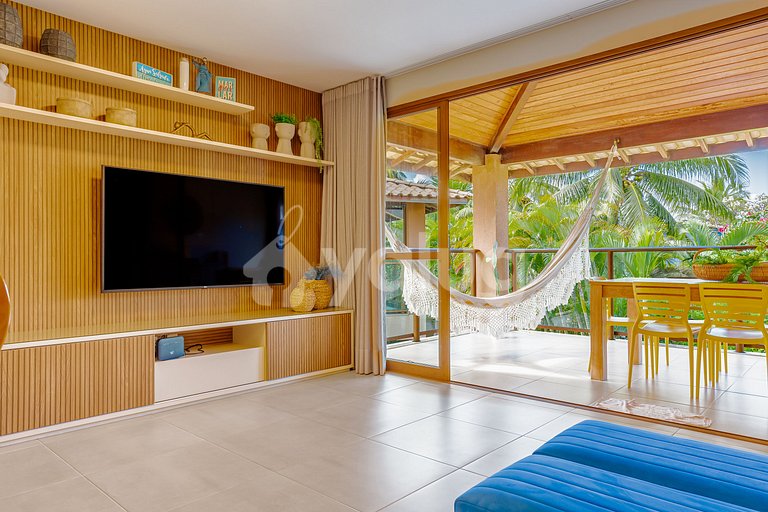 Excelente Apartamento Pé na Areia com 3 suítes - Itacimirim