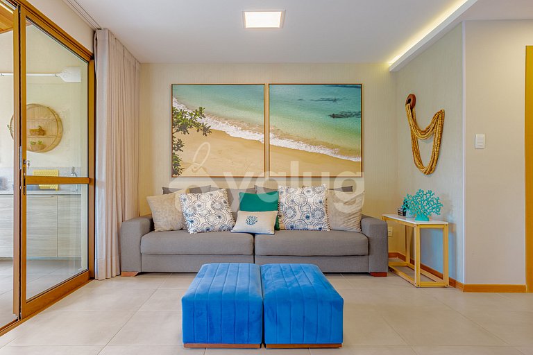 Excelente Apartamento Pé na Areia com 3 suítes - Itacimirim