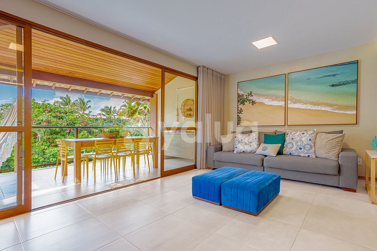 Gran Apartamento Justo en la Arena con 3 Suites - Itacimirim