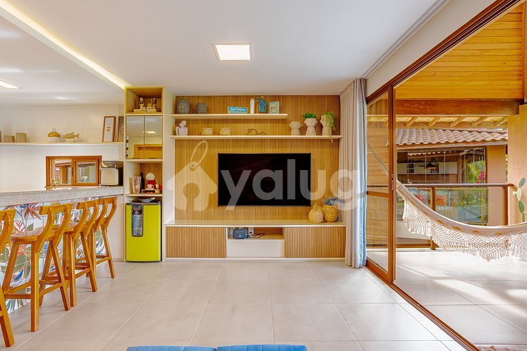 Gran Apartamento Justo en la Arena con 3 Suites - Itacimirim