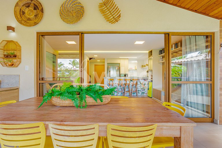 Gran Apartamento Justo en la Arena con 3 Suites - Itacimirim