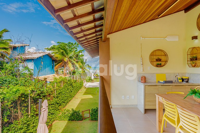 Gran Apartamento Justo en la Arena con 3 Suites - Itacimirim