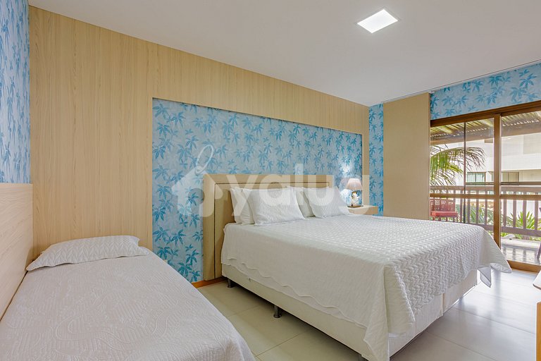 Maravilhoso Duplex com 4 Quartos, Pé Na Areia - Itacimirim