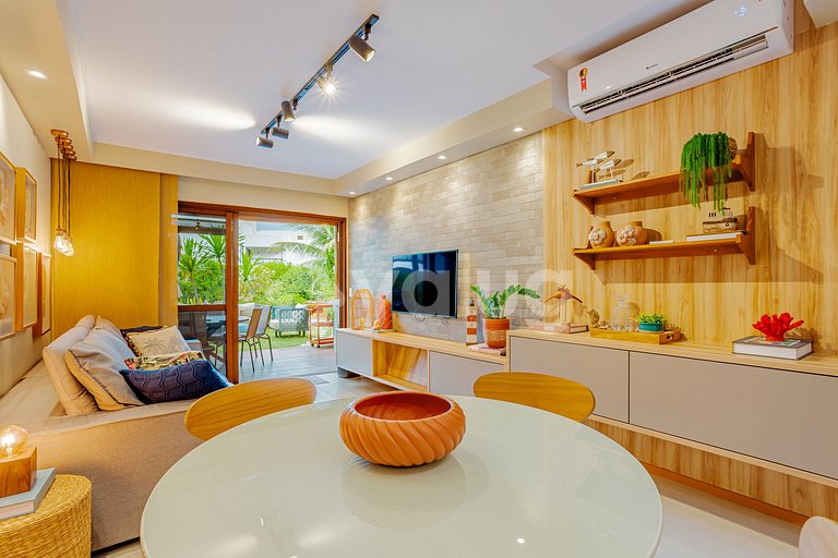 Maravilhoso Duplex com 4 Quartos, Pé Na Areia - Itacimirim